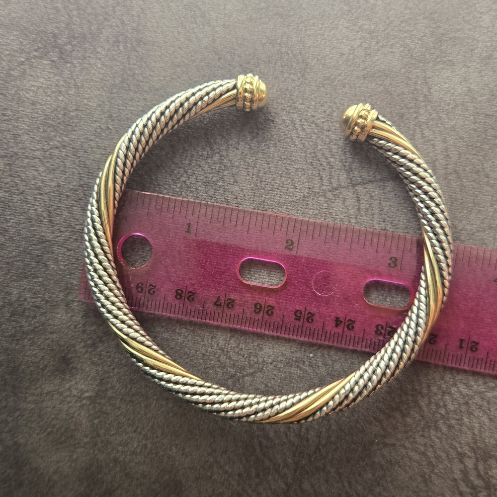 VAHAN Gold and Silver Twisted Bracelet